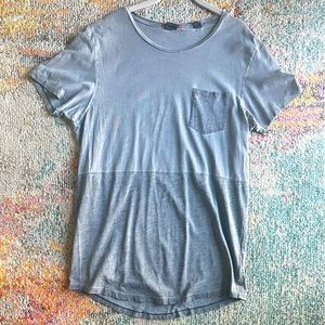 Easy Catch Two Tone Grey SS Pocket Tee size Large